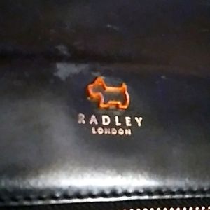 Radley London black leather handbag.